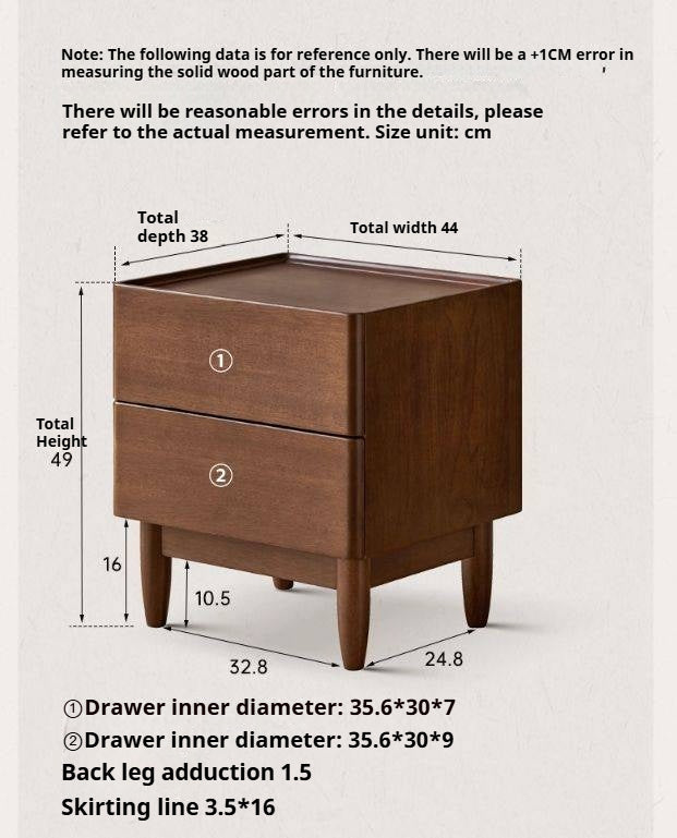 Sandalwood Solid Wood Modern Nightstand