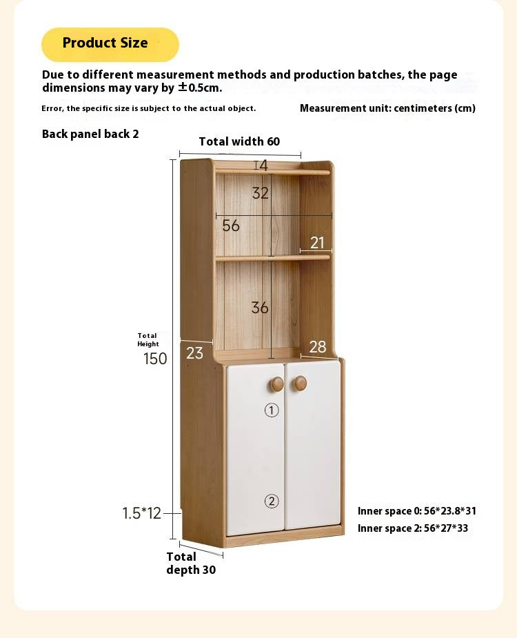 Beech Solid Wood Children's Bookcase