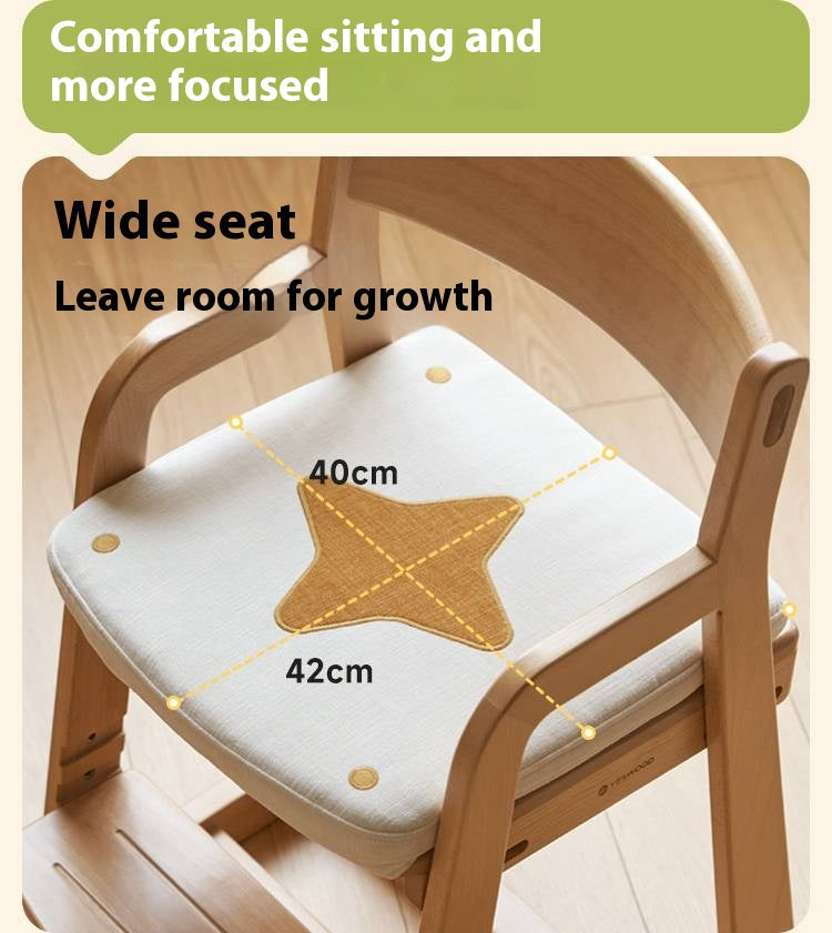 Beech Solid Wood Washable Kids Soft Chair