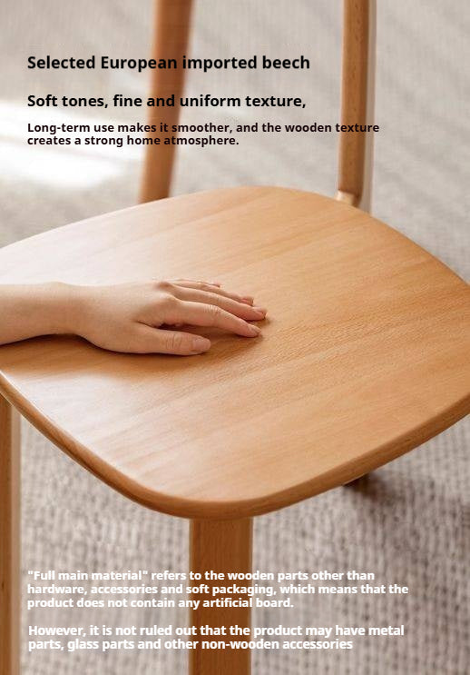 Beech, Oak Solid Wood Modern Dining Chairs