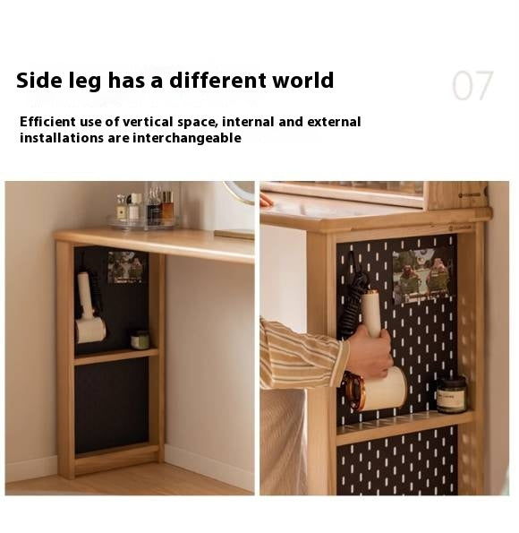 Ash Solid Wood Modern Multi-function Dressing Table