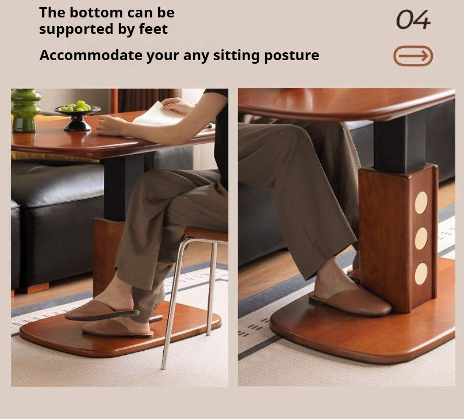 Poplar Solid Wood Ancient Style Elevating Tea Table