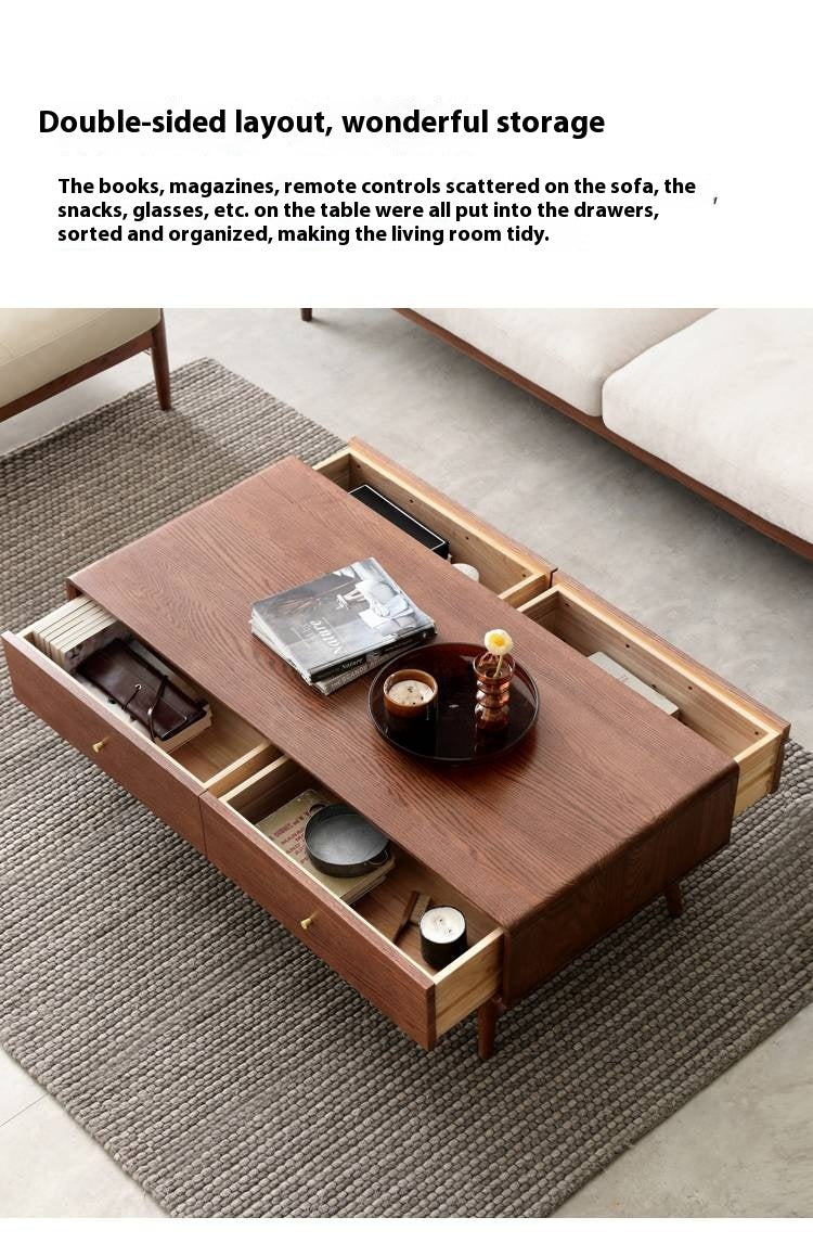 Oak Solid Wood Nordic Modern Style Coffee Table