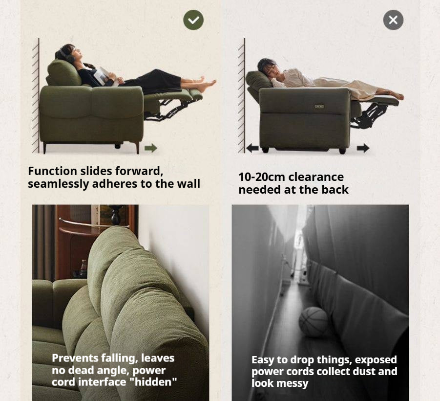 Fabric Electric-Retractable Sofa