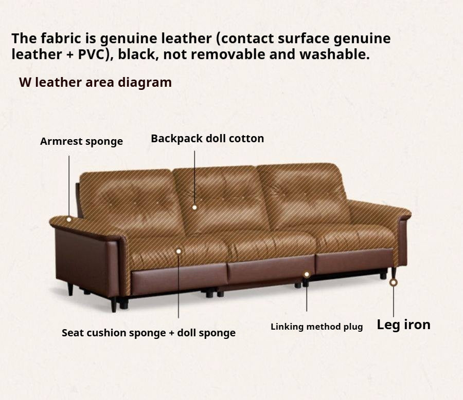 Leather French Retro Sofa