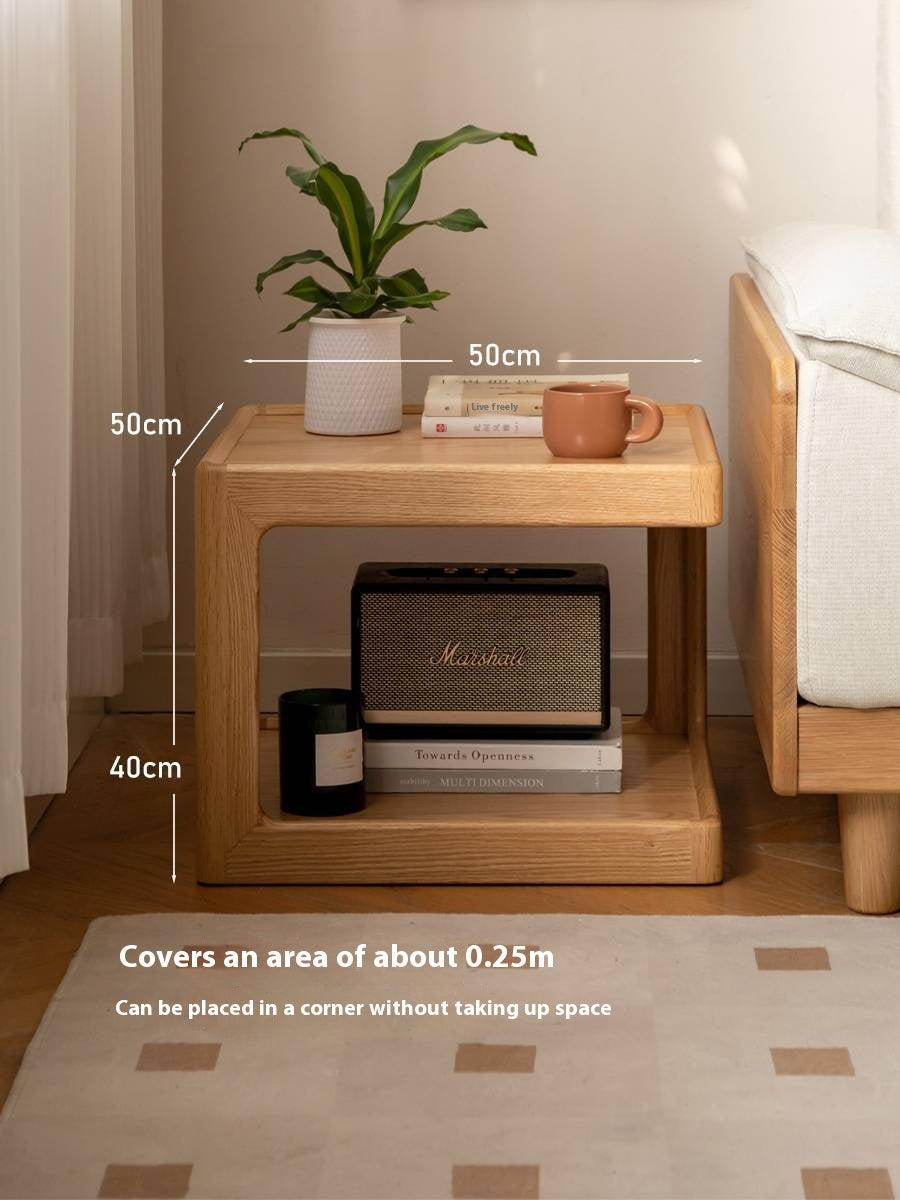 Oak Solid Wood Square Coffee Table Module Combination