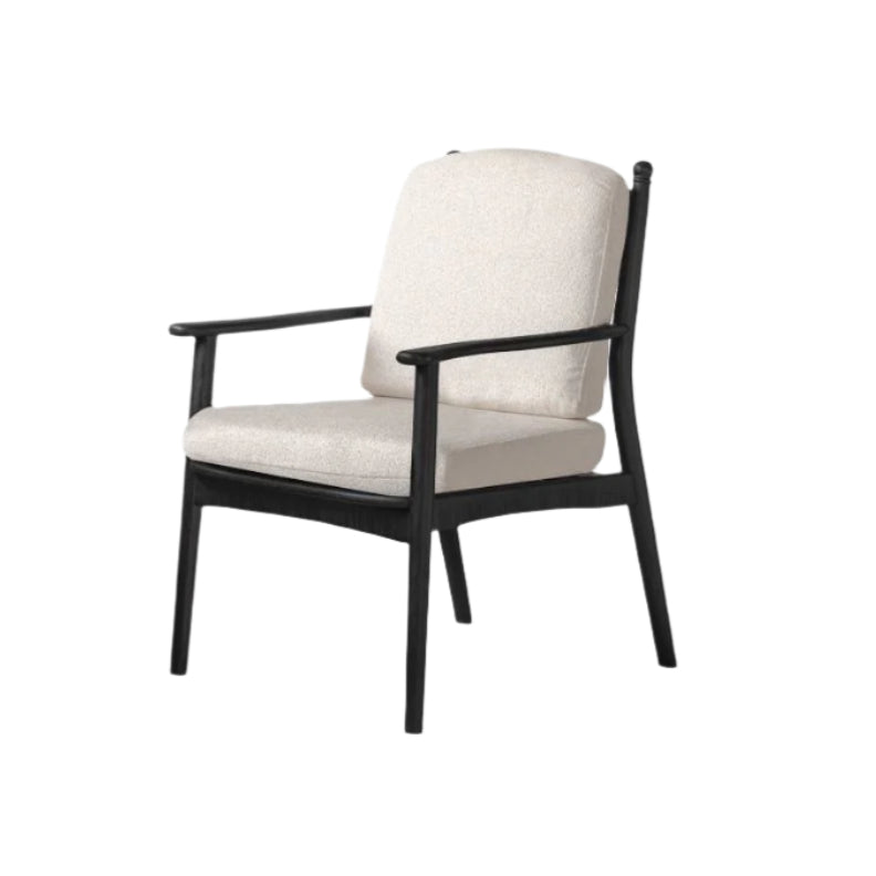 Ash Solid Wood French Retro Armchair