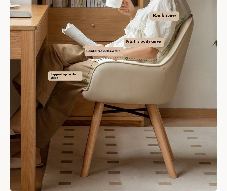 Beech Solid Wood Soft Comfortable Armchair