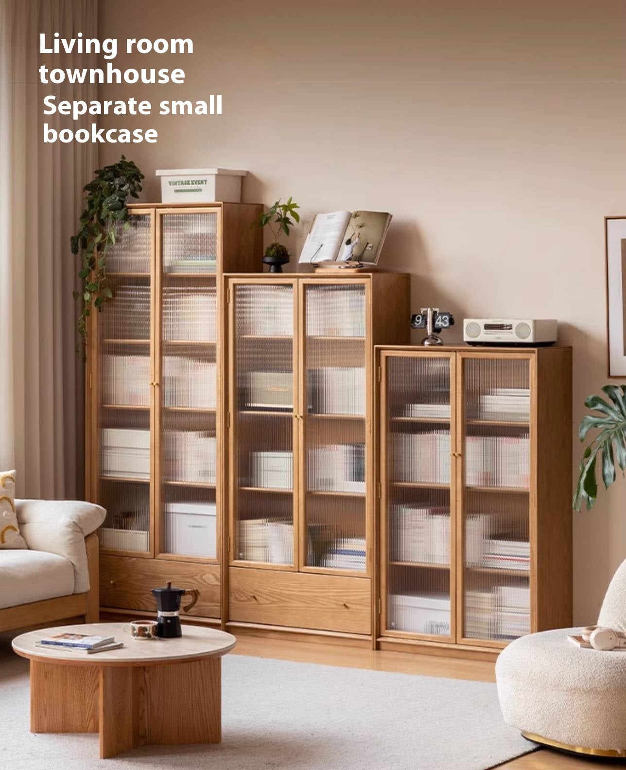 Ash Solid Wood Side Modern Style Cabinet Combination