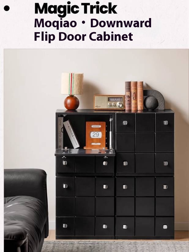 Solid Rubberwood Modern Modular Drawer Cabinet