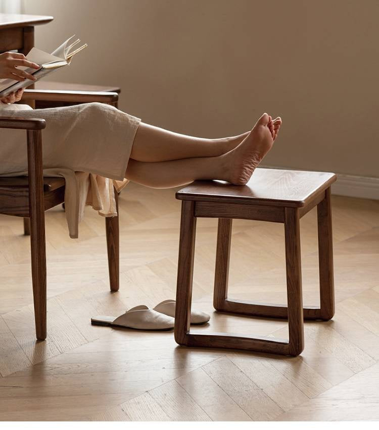 Ash Solid Wood Modern and Simple Style Tea Stool