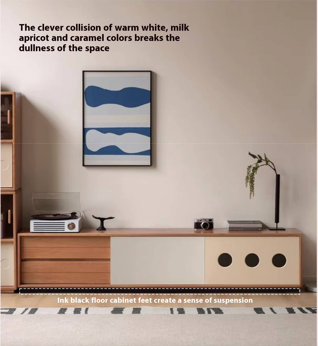 Cherry Solid Wood Antique Style TV Stand