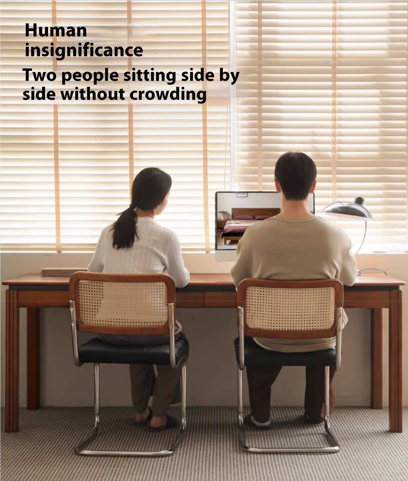 Poplar Solid Wood Antique Style Office Desk