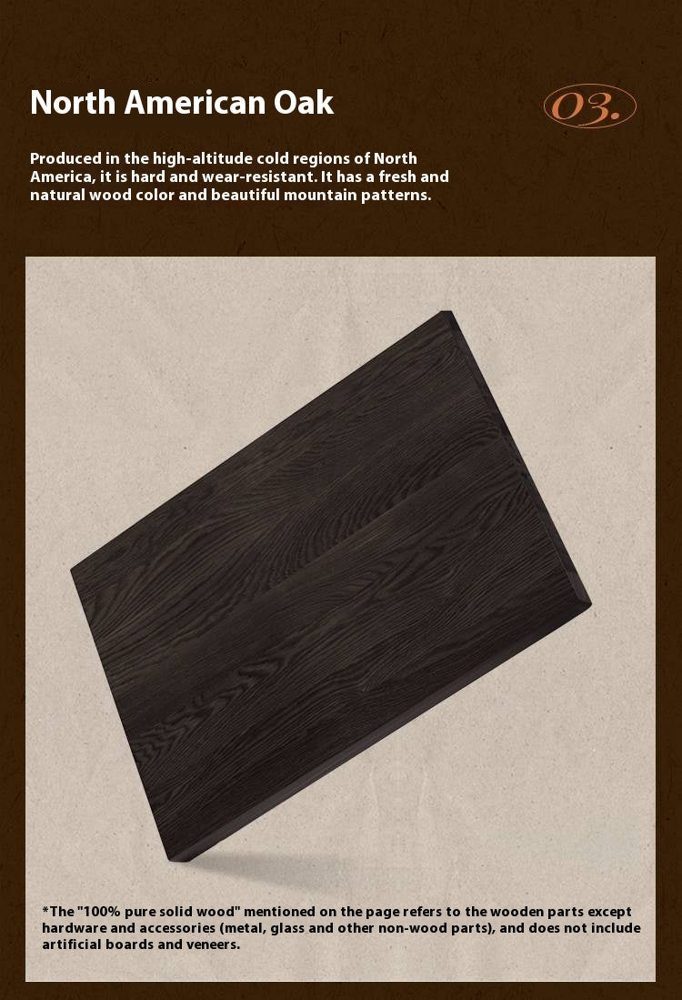 Oak Solid Wood American Retro Nightstand