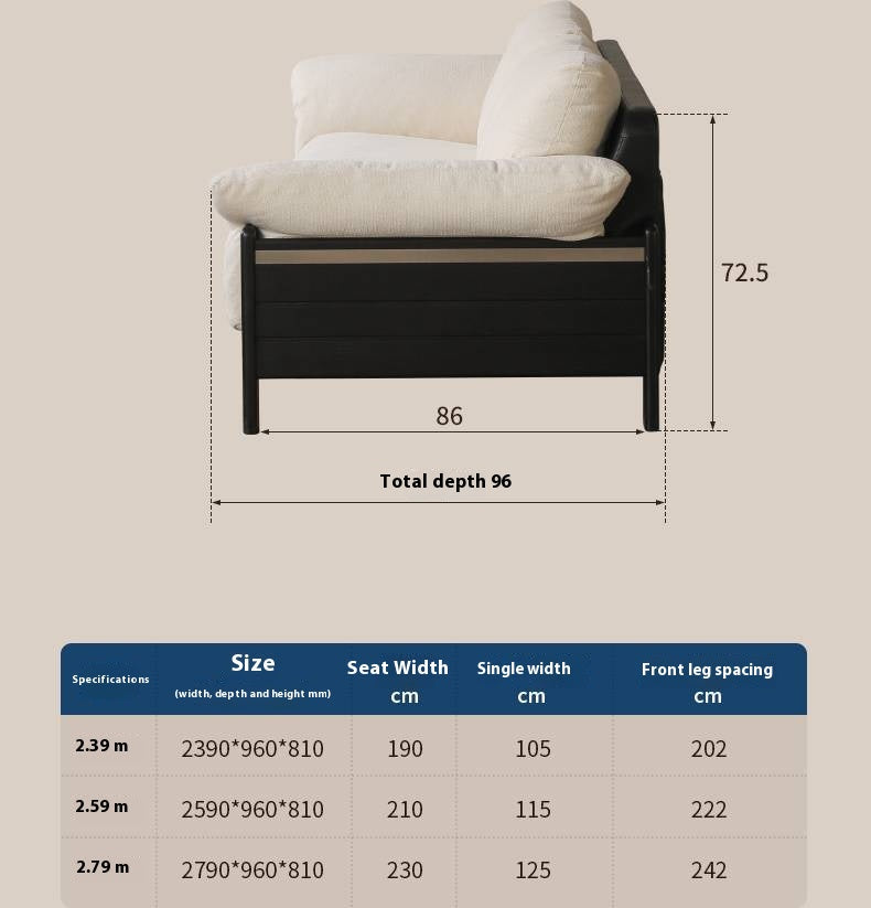Ash Solid Wood Fabric, Leather Sofa