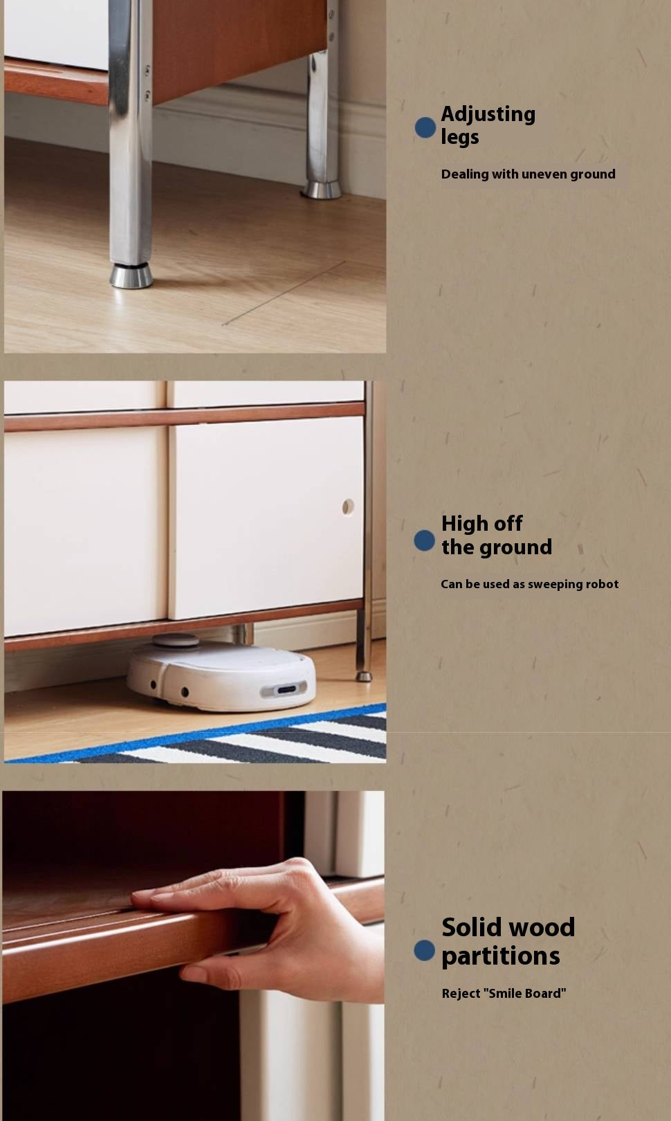 Poplar Solid Wood Bauhaus Style Bookcases Combination