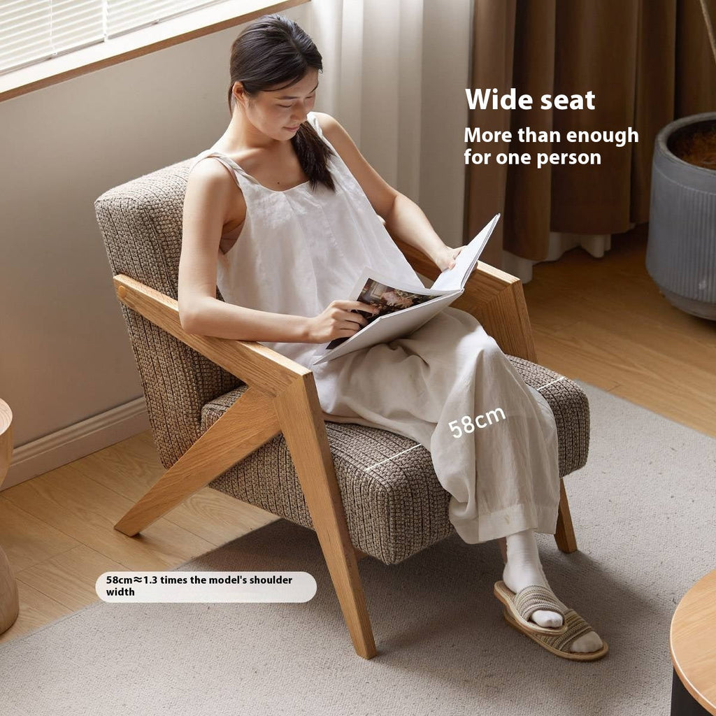 Oak Solid Wood Sofa Chair
