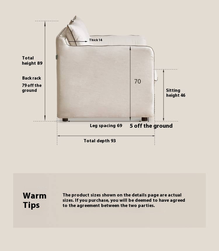 Fabric Wabi Sabi Style Washable Armchair