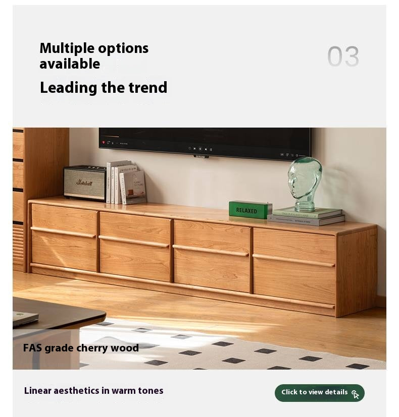 Oak, Ash Solid Wood Modern Skeleton Line TV Cabinet