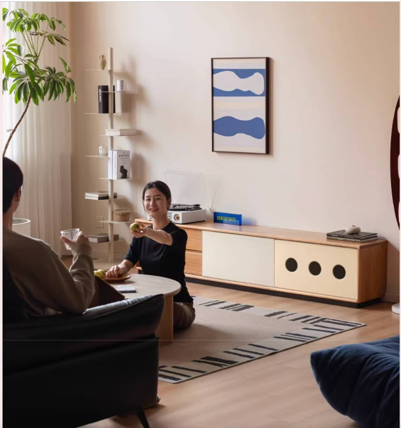 Cherry Solid Wood Antique Style TV Stand