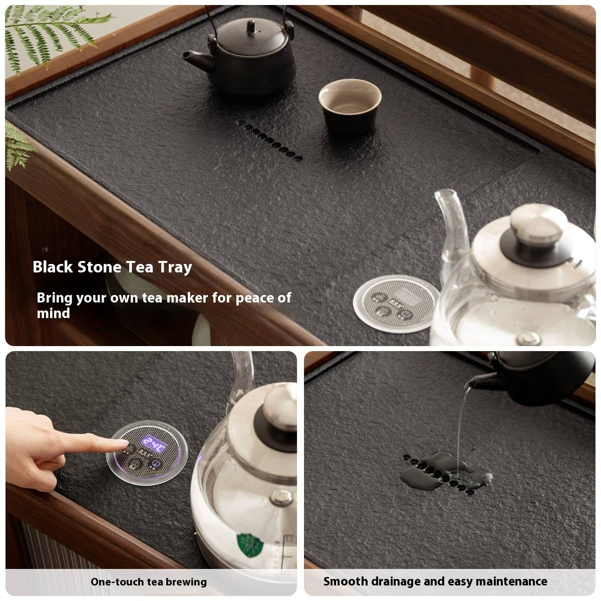 Black Walnut Solid Wood Tea Cabinet