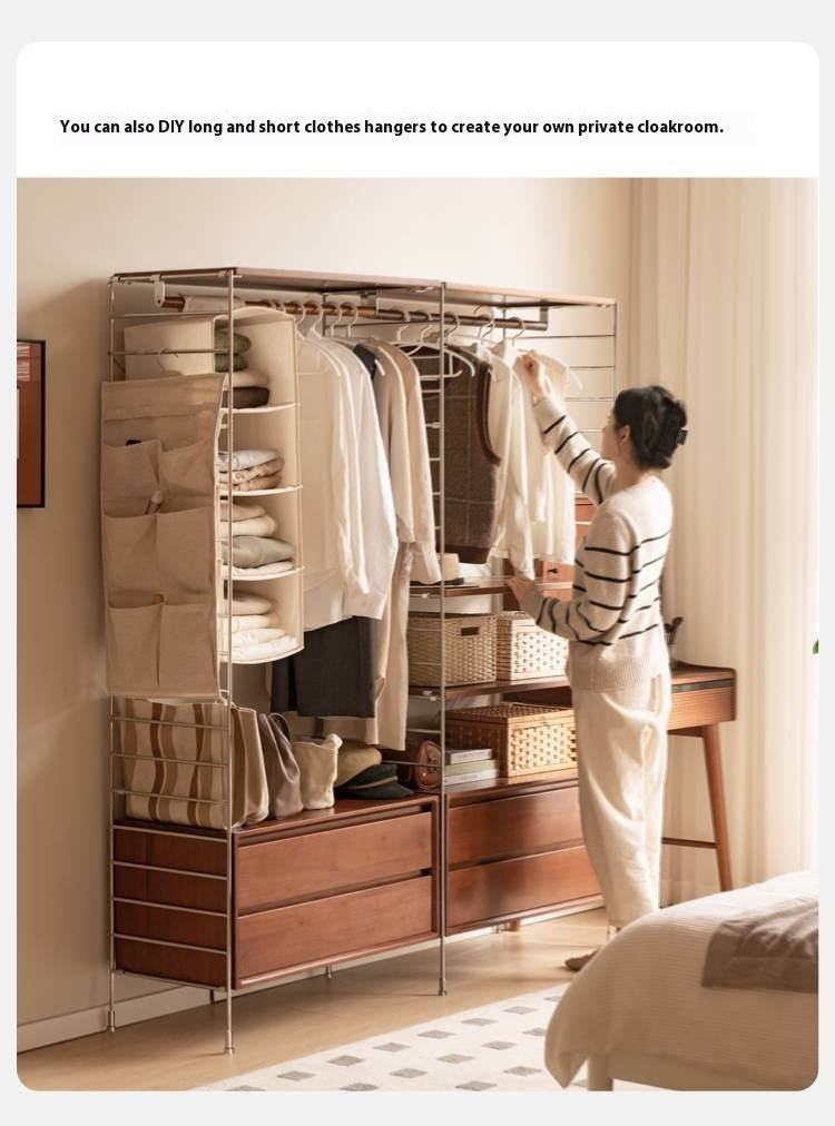 Poplar Solid Wood Retro Shelf Bookshelf