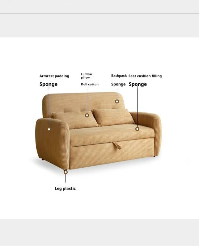 Fabric Retractable Modern Sofa Bed