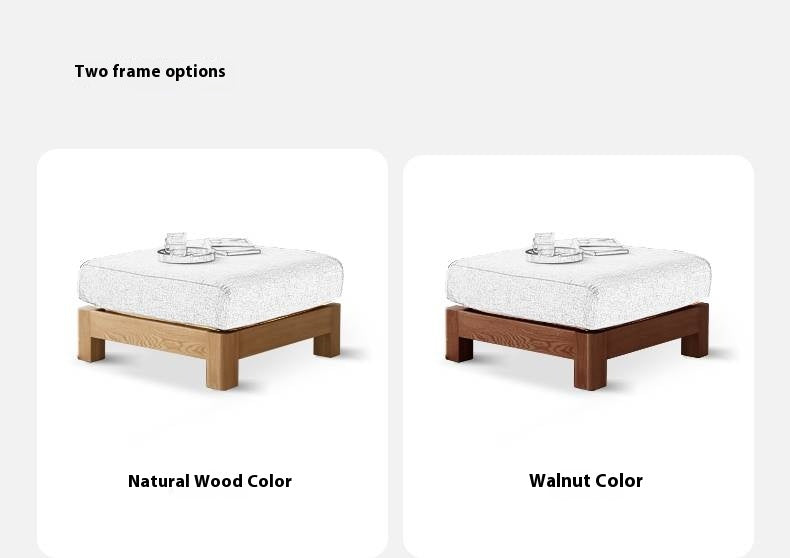 Ash, Oak, Black Walnut Solid Wood  Fabric Footstool-