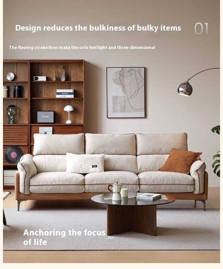 Pine Modern Style High Back Sofa