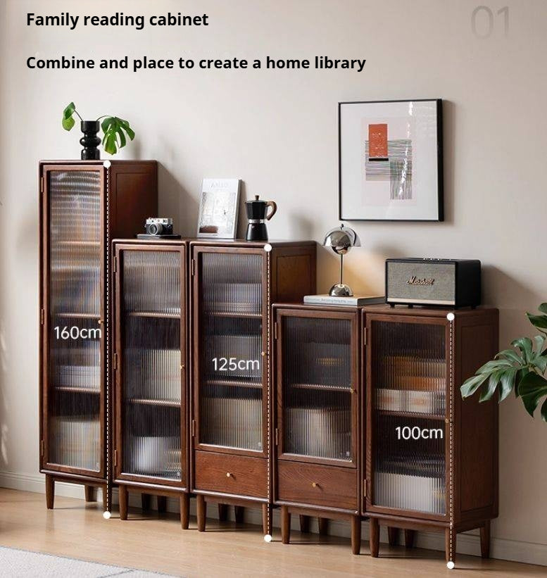 Oak Solid Wood Modern Side Cabinet