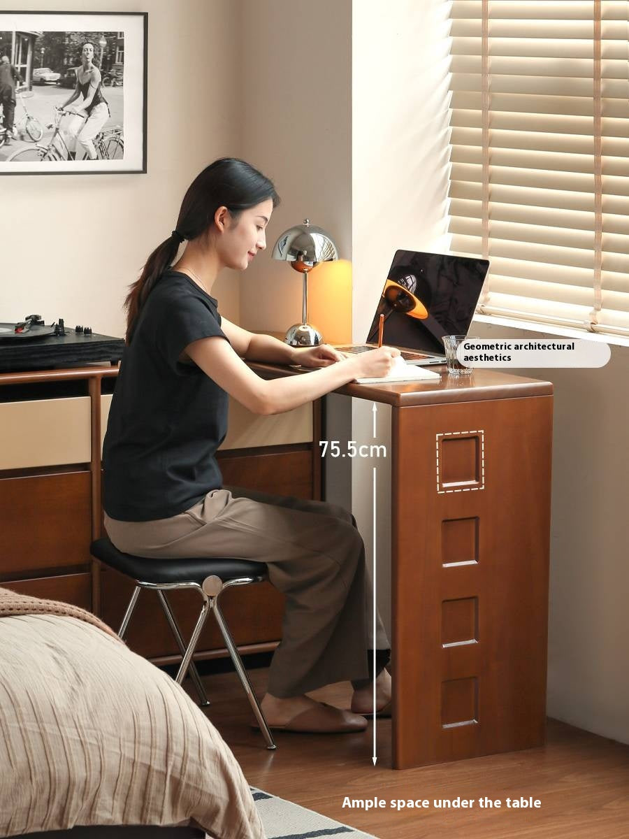 Poplar Solid Wood Bauhaus Style Dressing Table