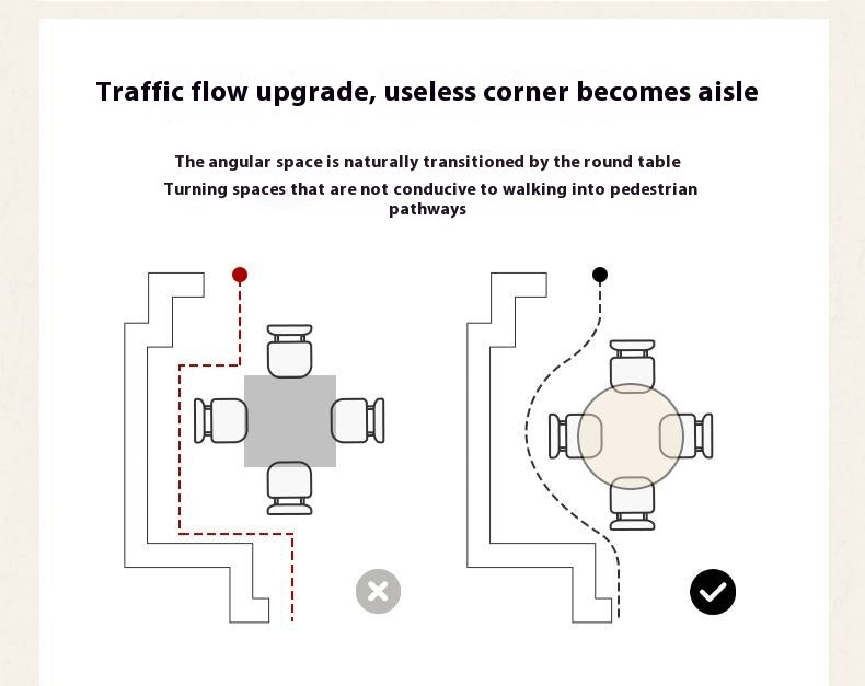 Oak Solid Wood Bauhaus Rock Plate Dining Table
