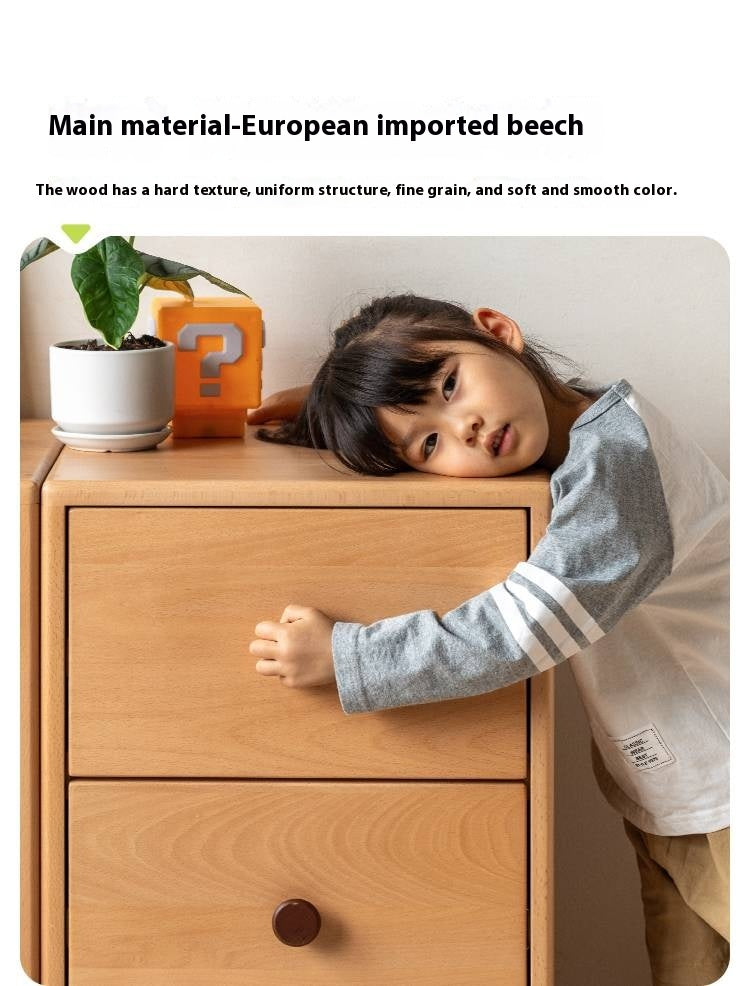 Beech Solid Wood Children's Bucket Cabinet