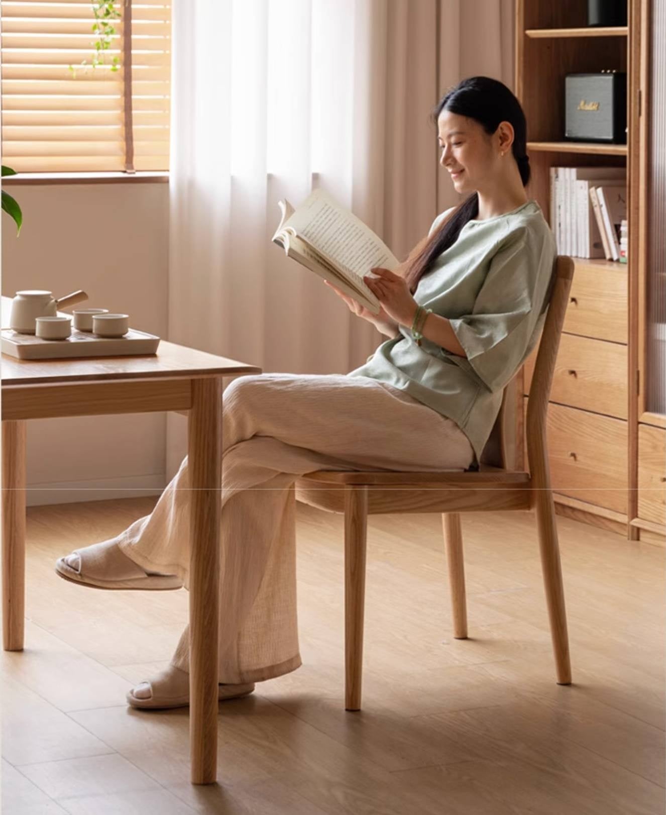 Oak Solid Wood New Chinese Style Dining Chair