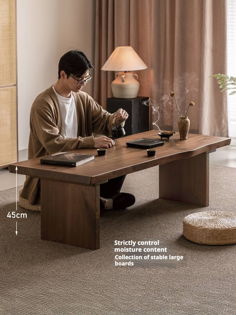 Black Walnut Solid Wood Wabi Sabi Style Coffee Table