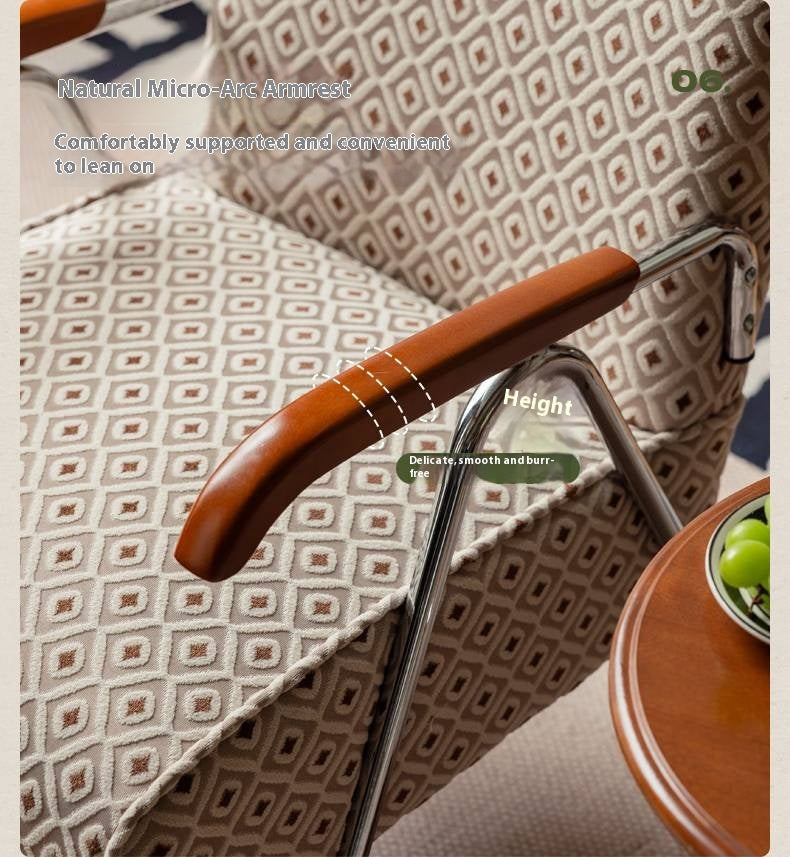 Beech Solid Wood Fabric Sofa Chair