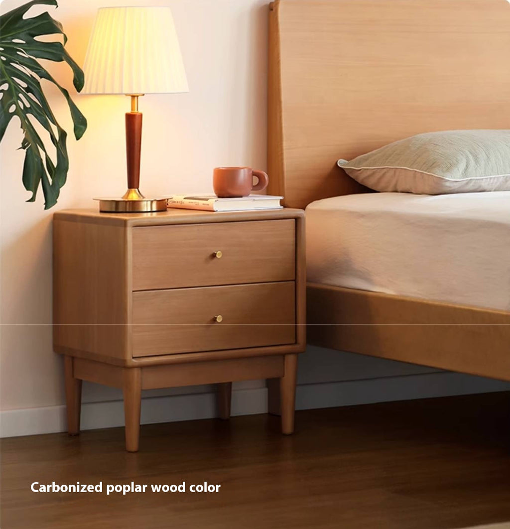 Ash, Cherry Solid Wood Modern Style Nightstand