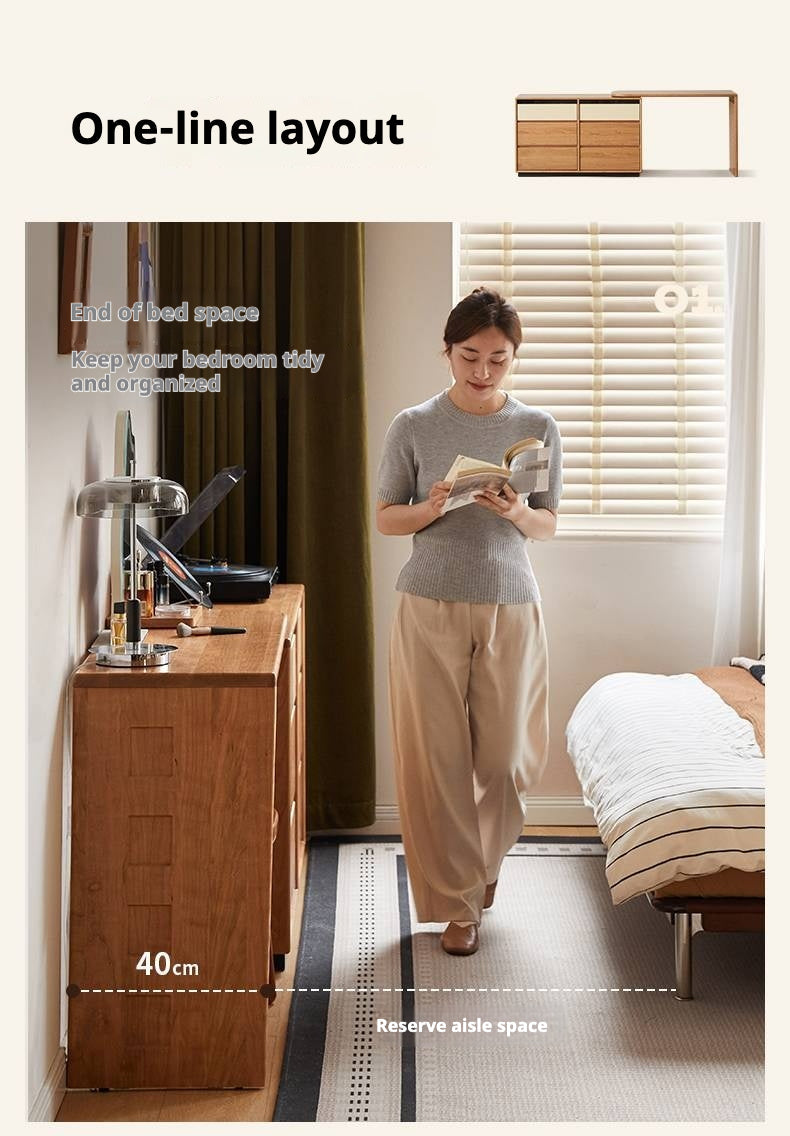 Cherry Solid Wood Modern Style Dressing Table